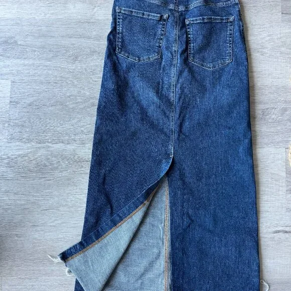 ✨ Zara Denim Pencil Midi Skirt – Medium Blue – Size S - Picture 8 of 12